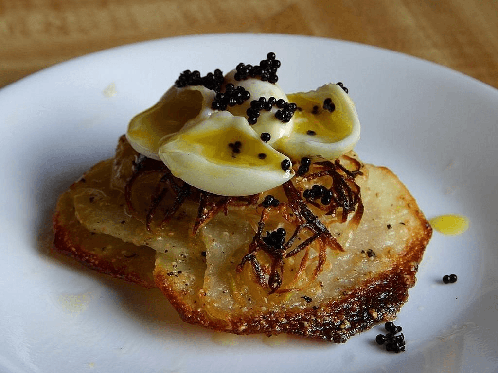 A beautifully plated meal in a restaurant makes you think it will taste good even before you try it.